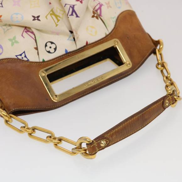 LOUIS VUITTON Monogram Multicolor Judy PM Shoulder Bag White M40257 Auth 43838 - Picture 7 of 16